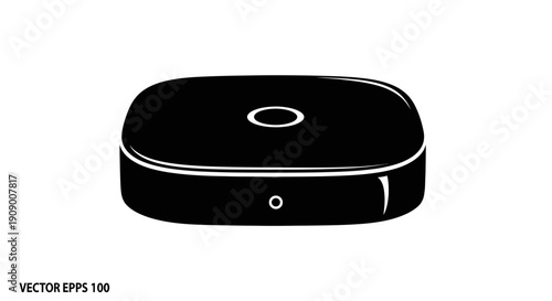 Black wireless charging pad device.