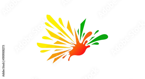 Wallpaper Mural Dynamic paint splash bird icon symbolizing creativity, freedom, and artistic flow Torontodigital.ca