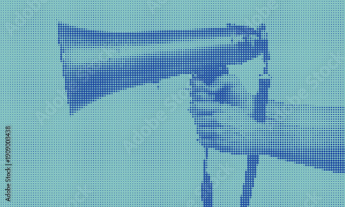 Retro Megaphone with Halftone Effect megaphone halftone
