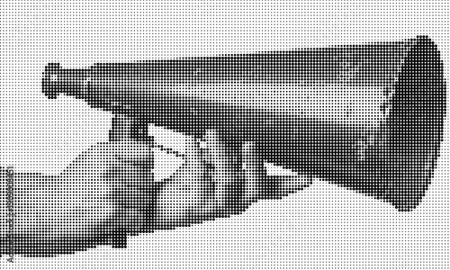 Vintage Megaphone with Retro Texture megaphone halftone