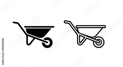 Essential Garden Wheelbarrow Tool Icon for Landscaping, Construction, and Yard Work