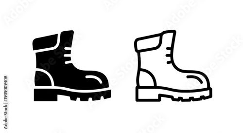 Robust Work Boot Icon for Construction Workers and Outdoor Activities