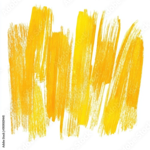 A set of yellow crayon strokes on a white background, creating an abstract design with a sense of depth.