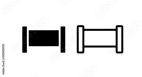 Minimalist Horizontal Barricade Icon for Road and Site Control