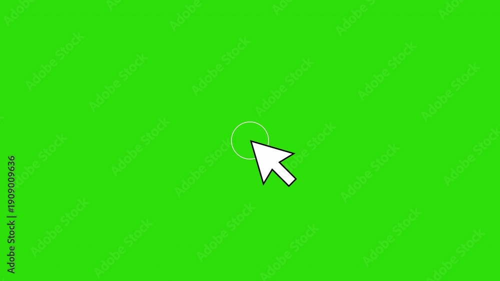 4K Mouse Click Cursor Loop Animation with Circular Burst Effect ...