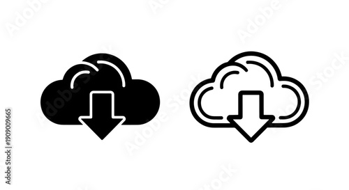 Essential Cloud Download Icon for Digital Content and Information Access