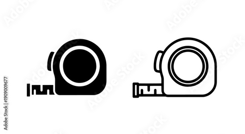 Handy Tape Measure Icon for Home Improvement and Professional Building Projects