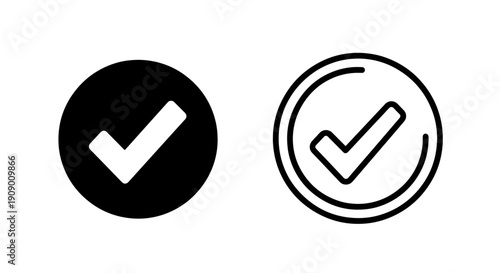 Success Checkmark Icon in Circle for Verification and Task Completion Status
