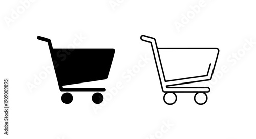 Online Shopping Cart Icon Set for E-commerce, Retail, and Digital Buying