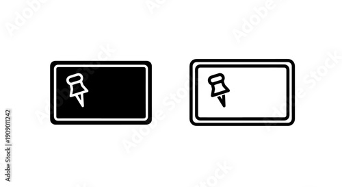 Message Board with Push Pin Icon for Reminders Announcements and Notes