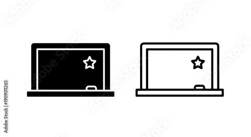 Classroom Chalkboard with Star Icon Representing Student Success and Achievement