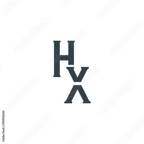 HX Abstract Initial Logo. Clean, high-contrast typography suitable for branding, identity, and corporate design. Ideal for logos, signage, and minimalist graphic projects.