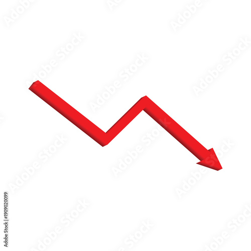 Red downward trending arrow indicating decline.