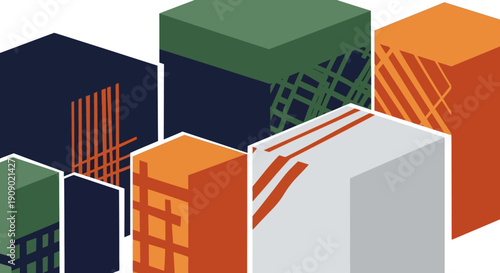 Isometric Cubes Pattern: Modern Abstract Design