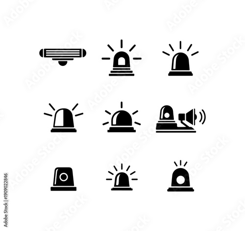 Set of Police and Security Icons