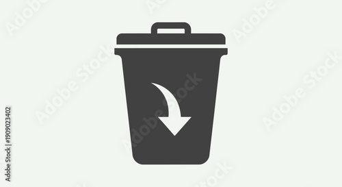 Recycling bin with arrow symbol.