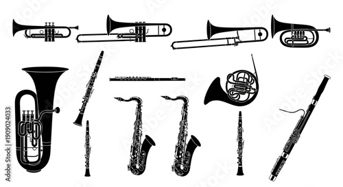 Musical Instruments Silhouette Collection