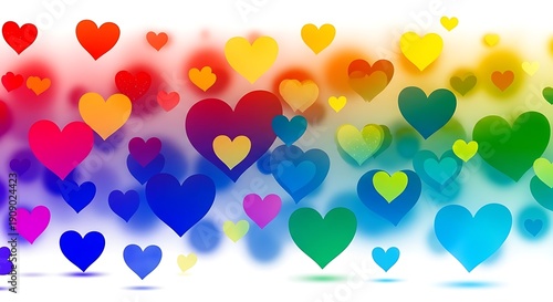 Wallpaper Mural A vibrant explosion of colorful hearts spreading joy and warmth across the canvas Torontodigital.ca