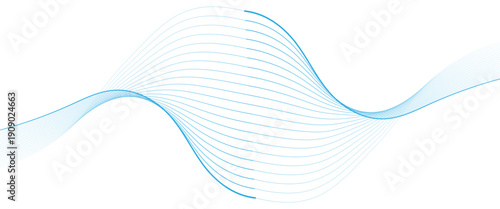 Vector digital futuristic abstract white geometric wave with lines..