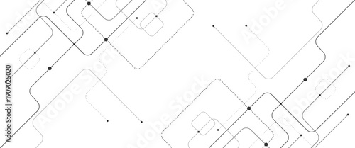 Vector digital futuristic technology background technology crossed lines and dots background..