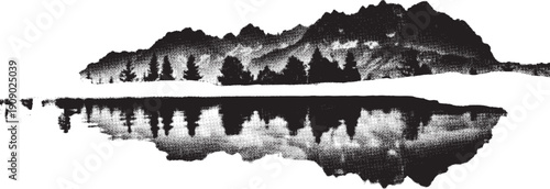 vector illustration of mountain landscape