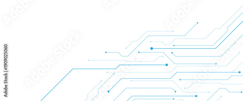 Vector digital white and blue digital technology futuristic circuit board background png..