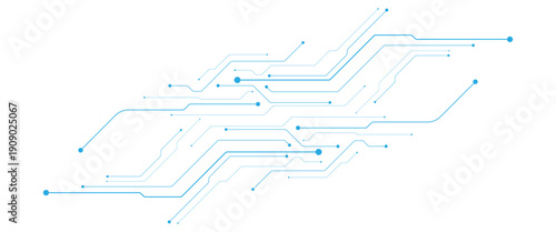 Vector digital white and blue digital technology futuristic circuit board background png..