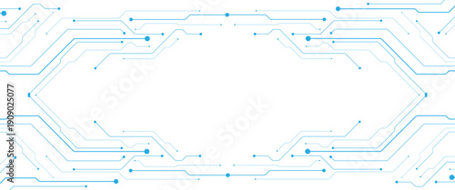 Vector digital white and blue digital technology futuristic circuit board background png..