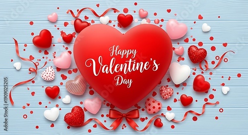 Wallpaper Mural Celebrating love and affection on valentine's day with heart-themed decorations Torontodigital.ca