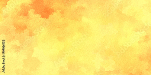 Vibrant Yellow Watercolor Texture Background Ideal for Design Projects and Presentations.