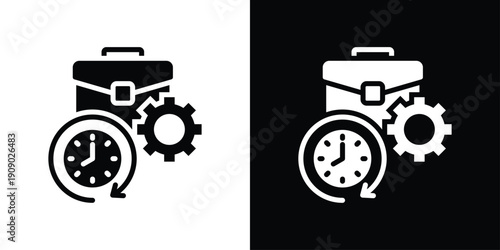 Work Icon Sheet Black And White