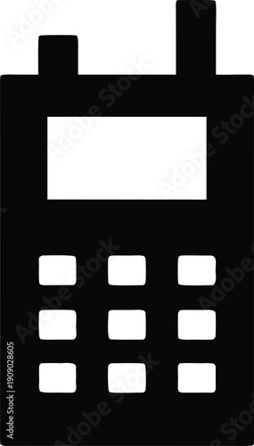 calculator silhouette vector illustration on transparent background