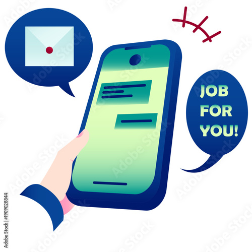 Human Resources job offer flat element