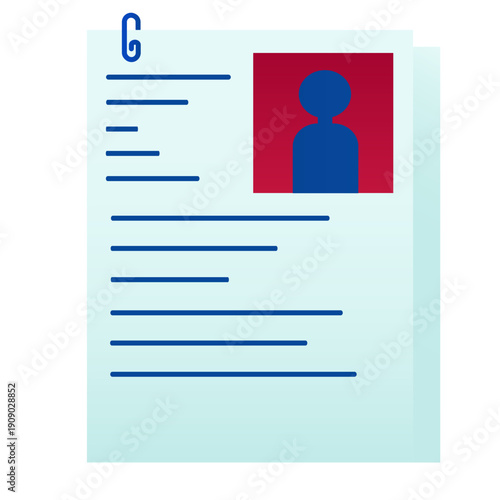 Human Resources document flat element