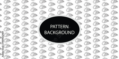 outline shell pattern. pattern of sea shell and star fish