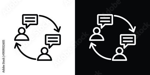 Communicate Icon Sheet Black And White