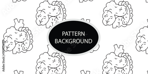 Simple popular patten outline for organ human pattern background