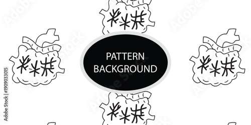 Vintage vector set of black calligraphic design elements and page decoration human organ pattern