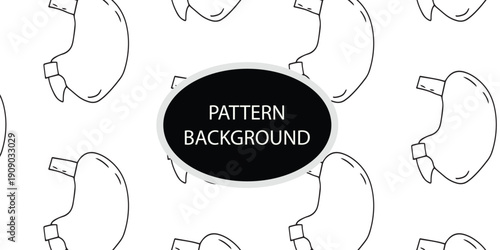 Simple popular patten outline for organ human pattern background