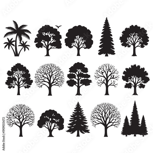 Diverse Set of Tree Silhouettes for Landscape Design