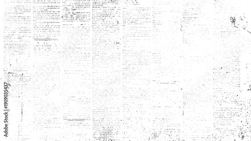 Aged newspaper pages with faded text and scattered ink blots vintage
