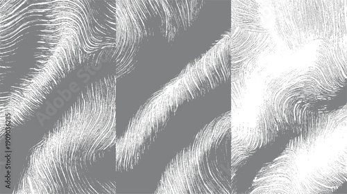 Abstract swirling lines texture in grey and white with organic flow and detailed texture background pattern