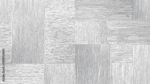 Abstract mosaic of vertical and horizontal rough textured lines in shades of grey and white background