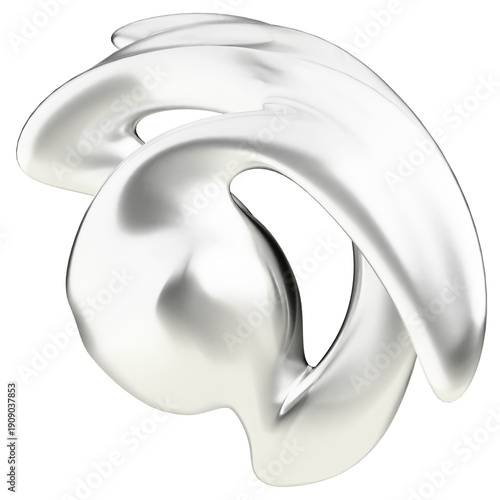 Futuristic Cyber Liquid Metal Flow