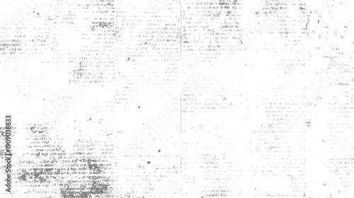 Faded textured background of distressed vintage newspaper pages with scattered ink dots and smudges grunge