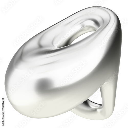 Cyberpunk Glossy Metallic Fluid Ripple