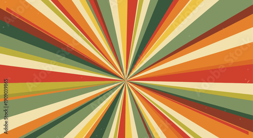 Retro Burst Background with Sunbeam Effect