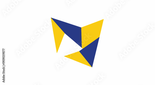 Geometric Shapes in Blue and Yellow.