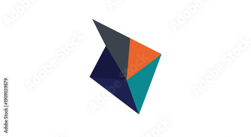Free Download Geometric Shape with Colored Triangles. - GFXLoad