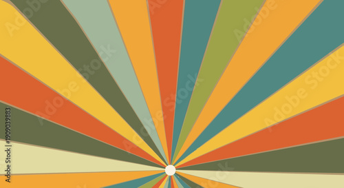Retro Burst Background with Warm Tones